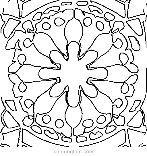 A snowflake Coloring Page