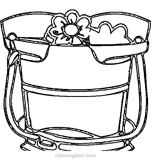 A bucket of crayons Coloring Page
