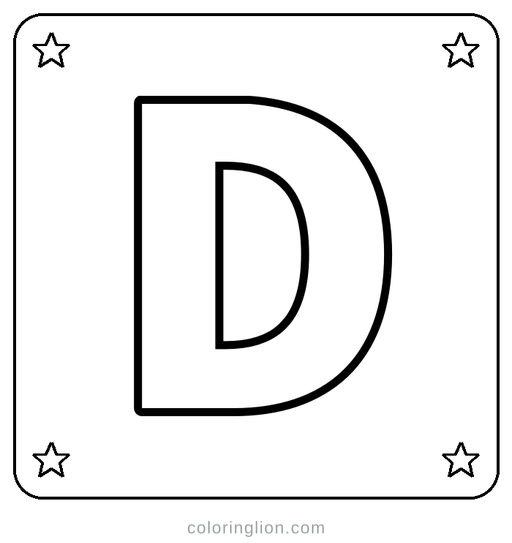 Letter D Coloring Page