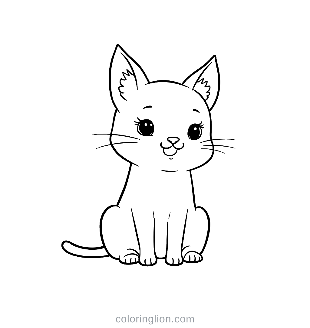 Siamese Cat Coloring Page