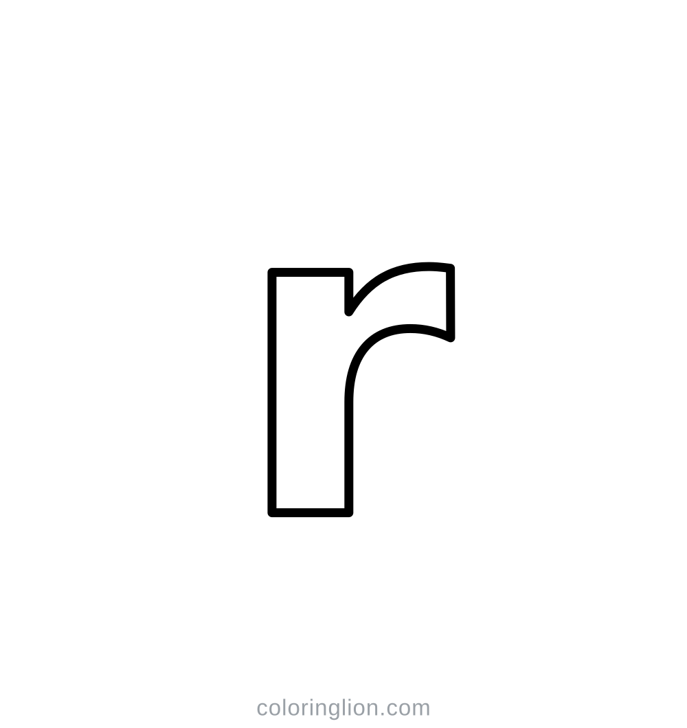 소문자 r 색칠 도안