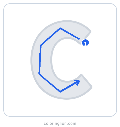 Trace Letter C