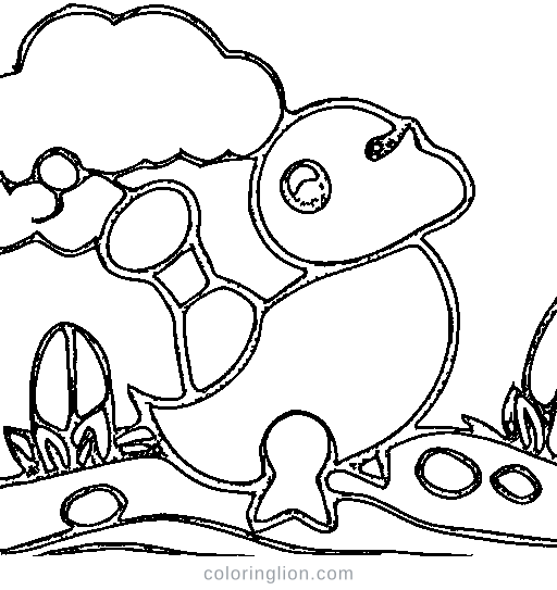 Baby dino hatching from an egg Coloring Page