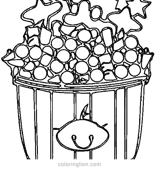 A candy bucket Coloring Page