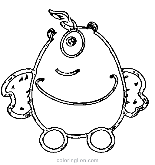 A silly one-eyed monster Coloring Page