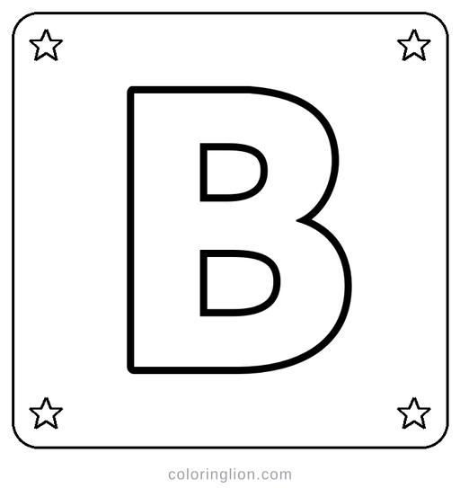 Letter B Coloring Page