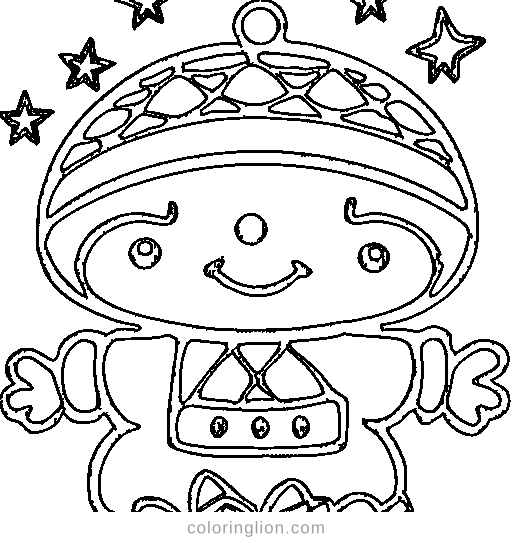 Alien in a UFO Coloring Page