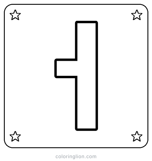 Hangul ㅓ Coloring Page