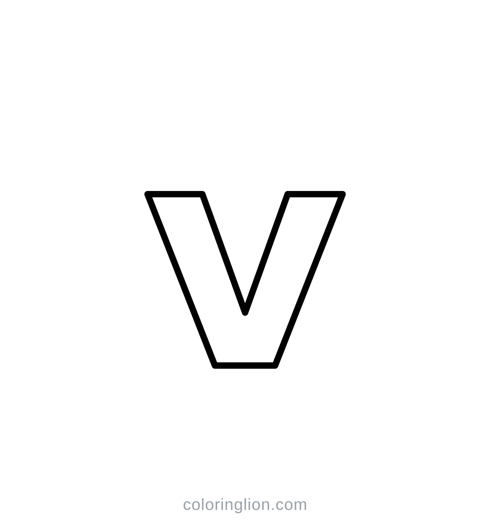 소문자 v 색칠 도안