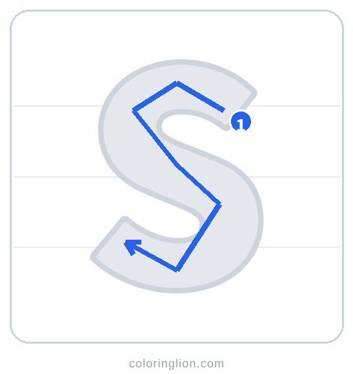 Trace Letter S