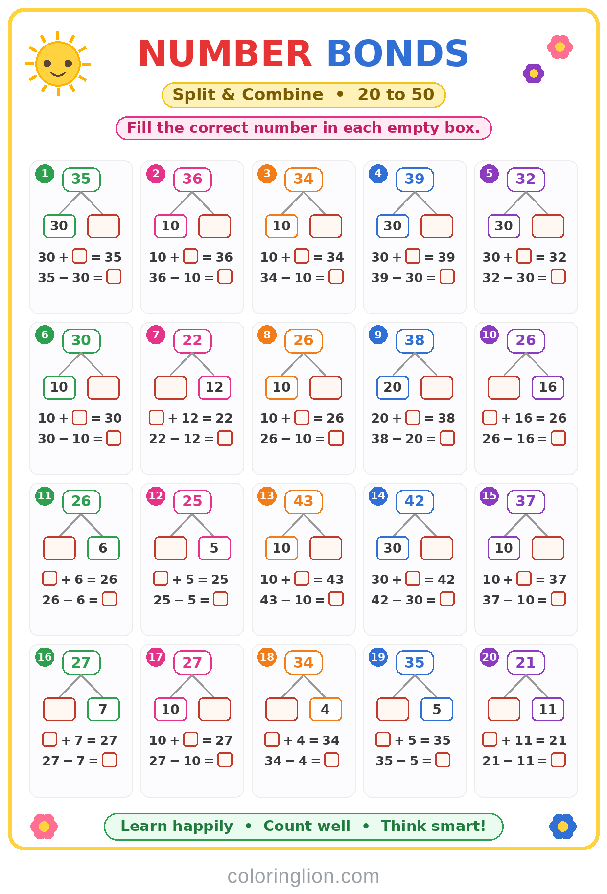 Number Bonds 05