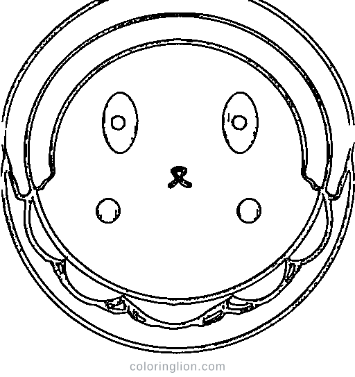 A smiling hamburger Coloring Page