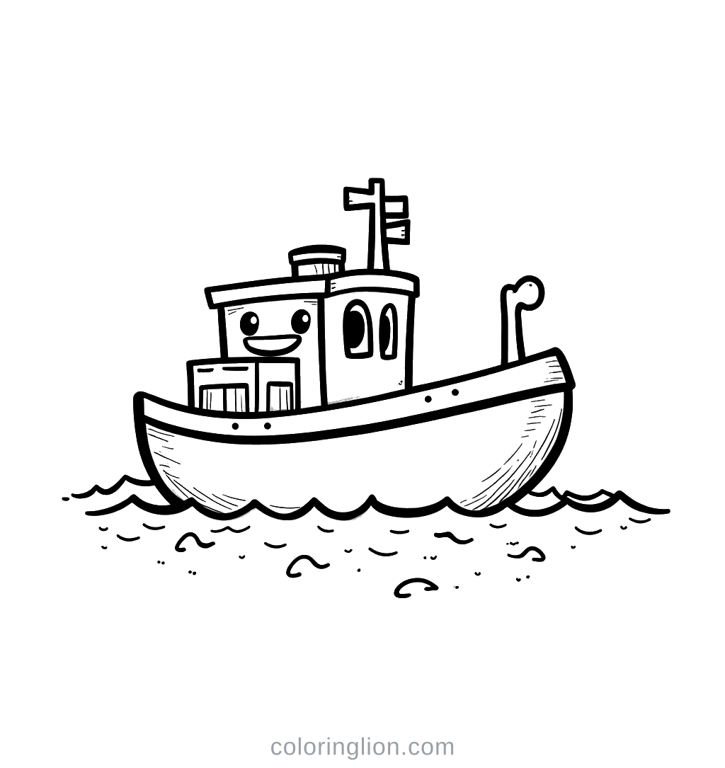 Ship Coloring Page