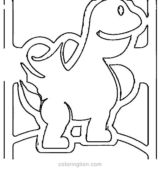 A long-neck dinosaur Coloring Page