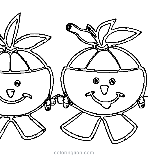 A bunch of cherries Coloring Page