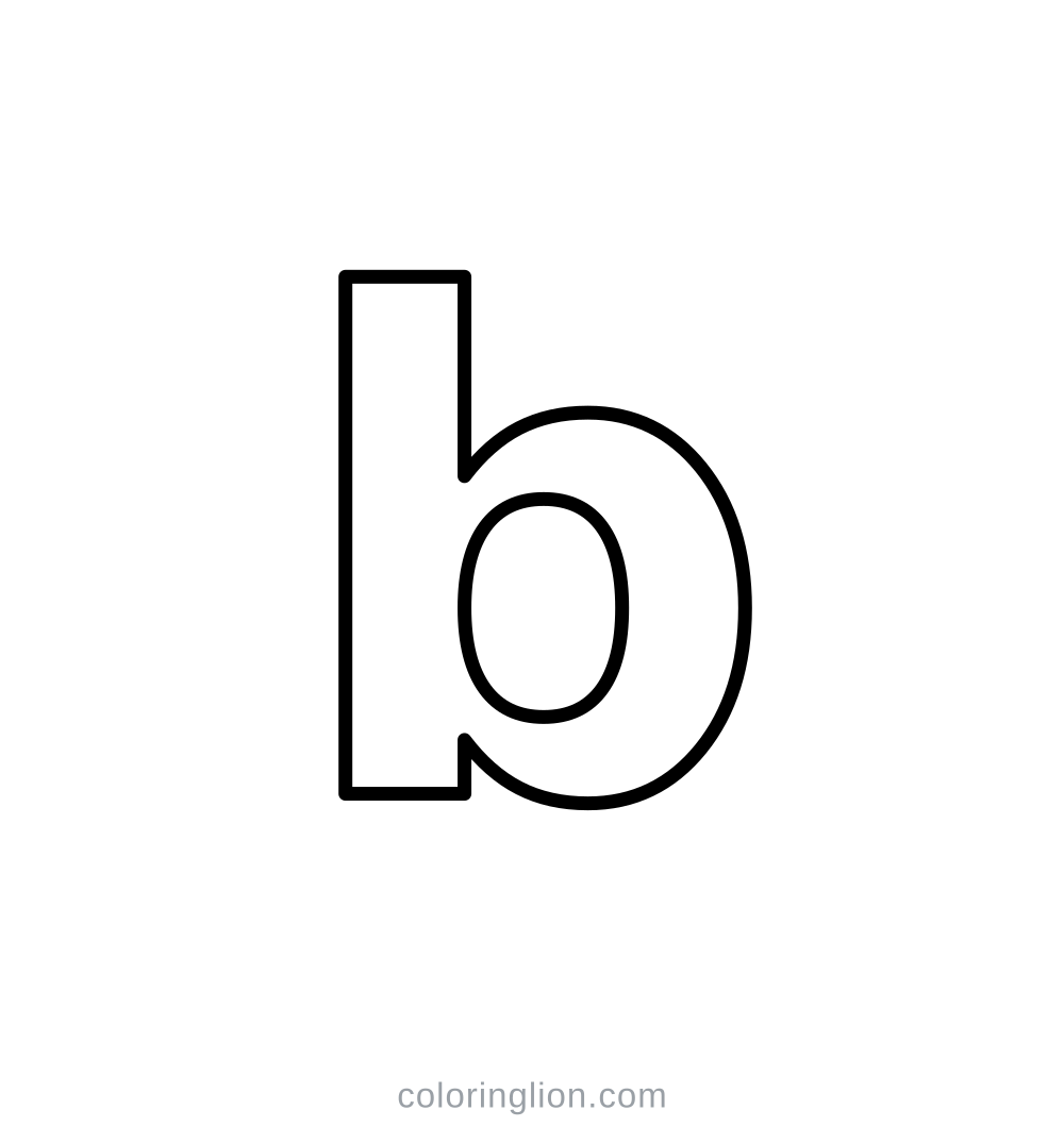 소문자 b 색칠 도안
