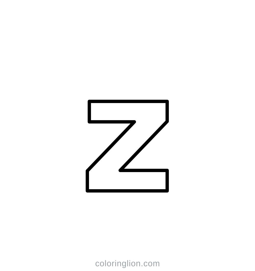 소문자 z 색칠 도안