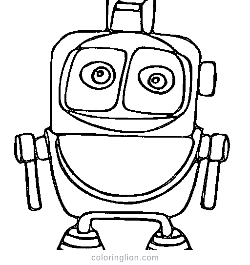 A tiny helper robot Coloring Page