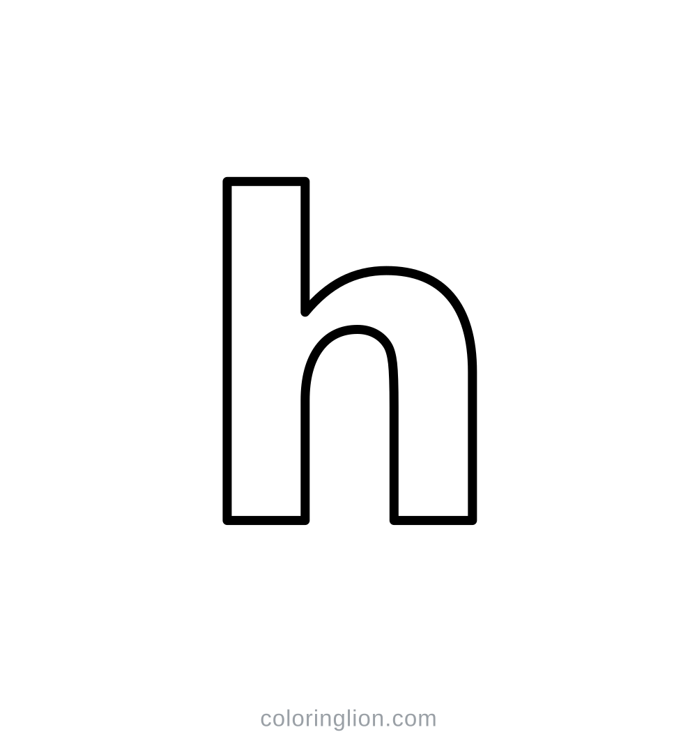 소문자 h 색칠 도안