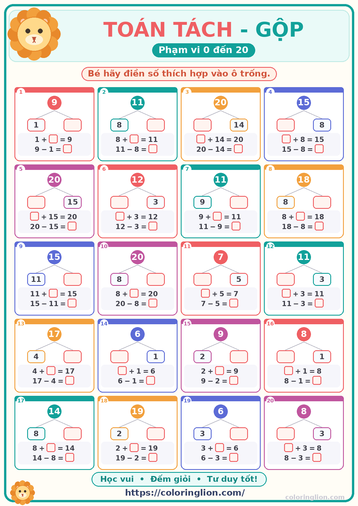Tách – Gộp số (0–20) 26