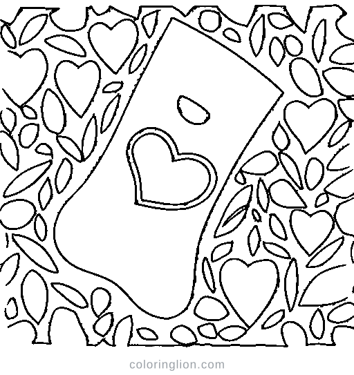 A christmas stocking Coloring Page