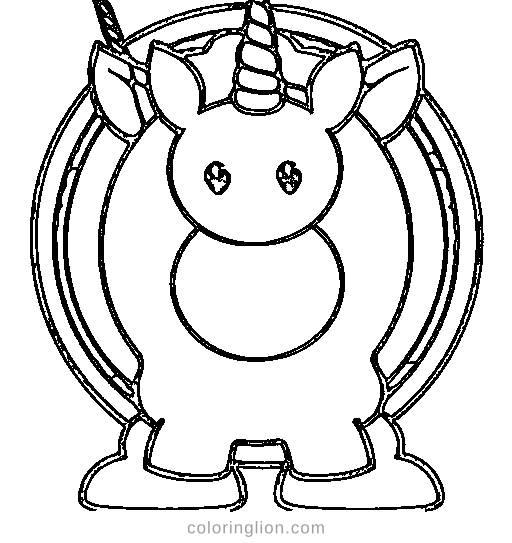 A unicorn with wings Coloring Page