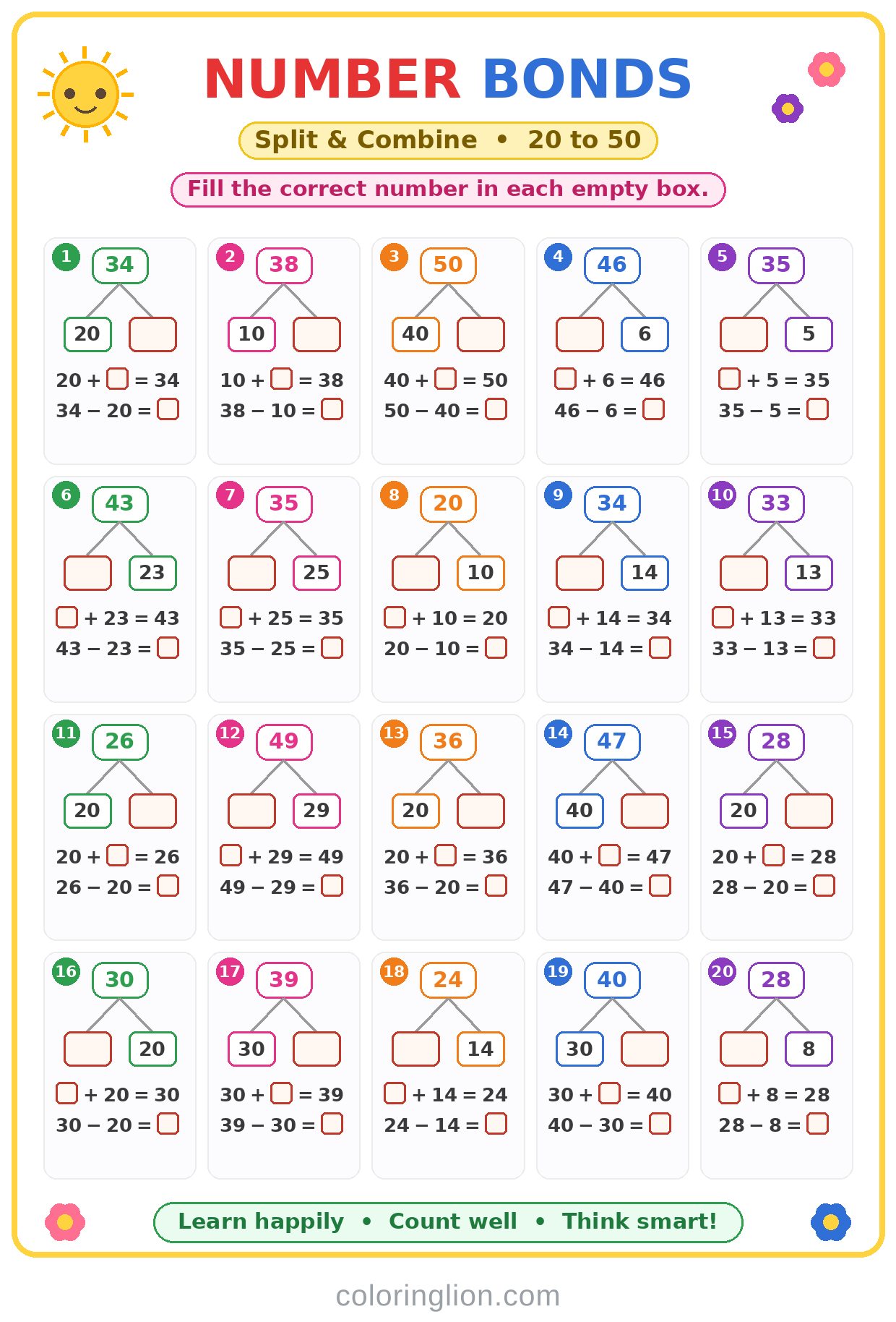Number Bonds 24