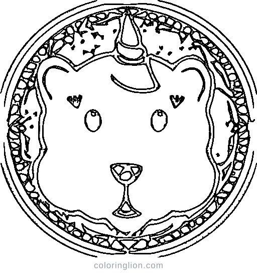 Unicorn with stars Coloring Page