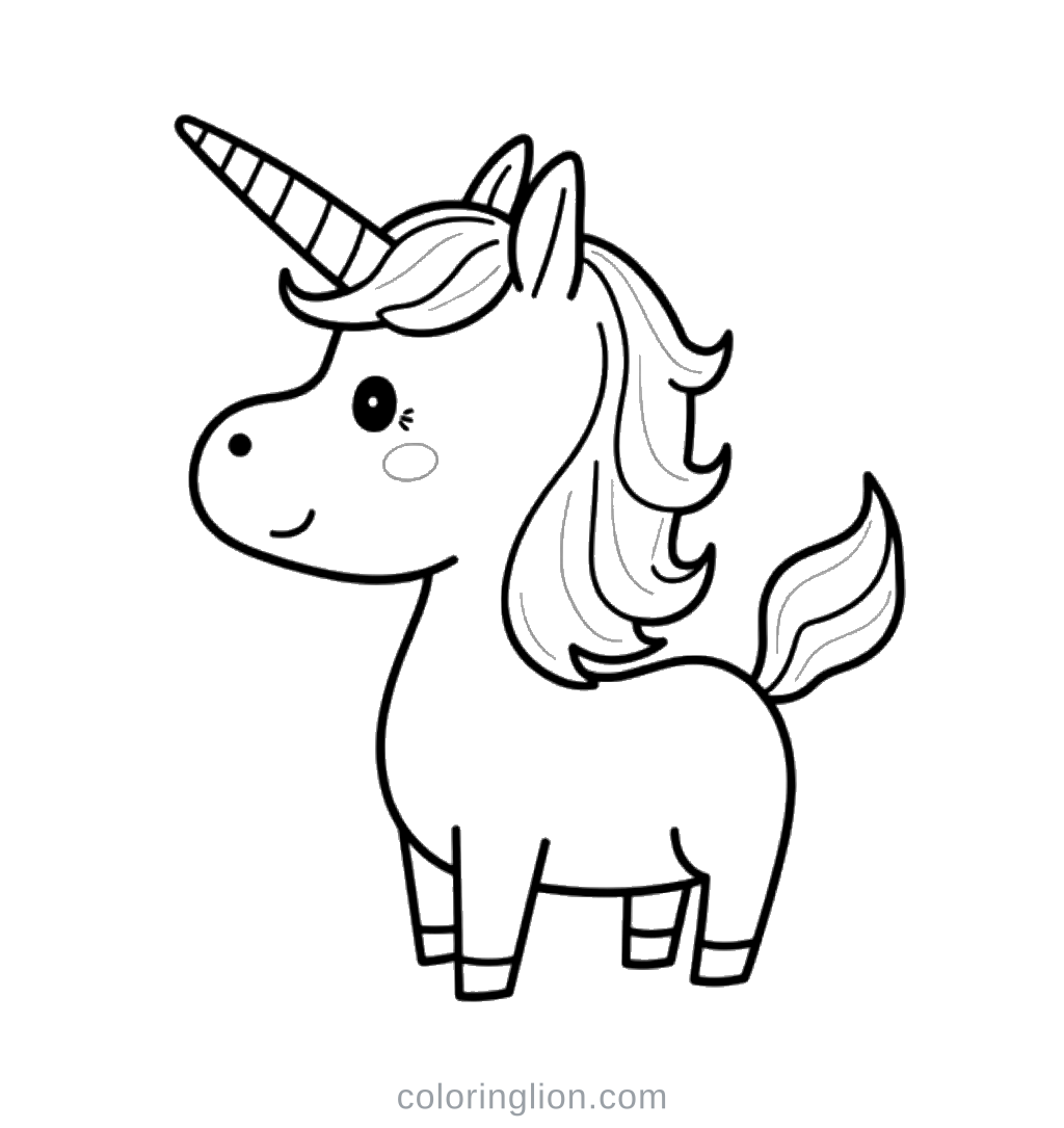 Unicorn Coloring Page