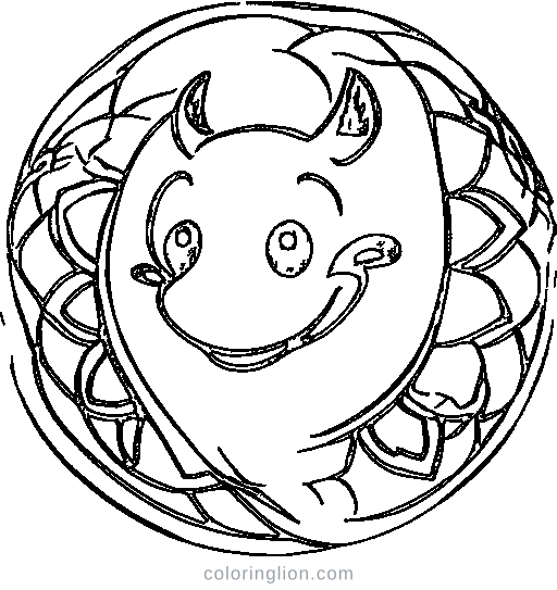 A friendly dragon breathing a tiny flame Coloring Page