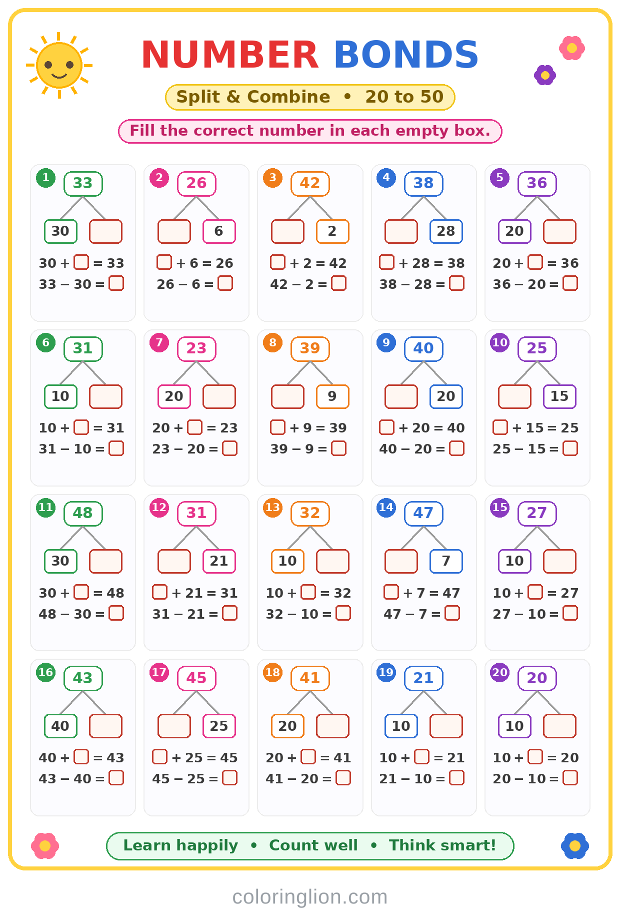 Number Bonds 02