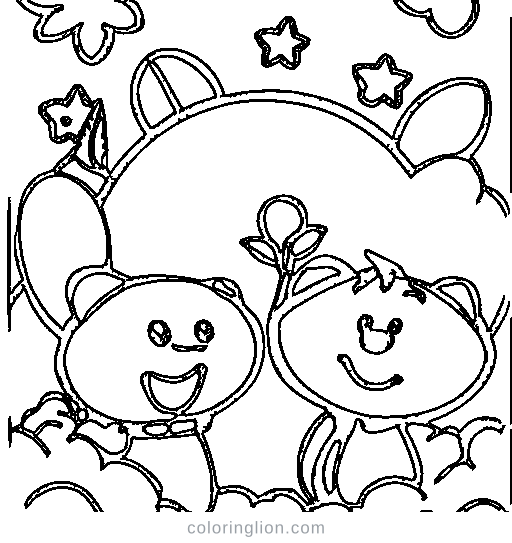 A tree in spring with blossoms Coloring Page