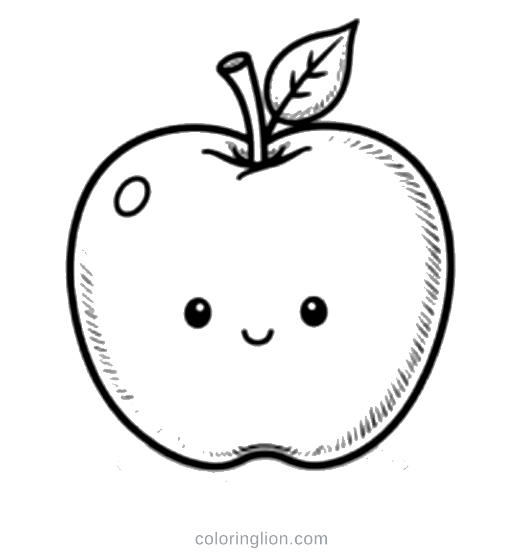 Apple Coloring Page