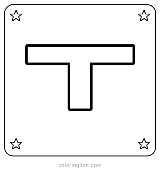 Hangul ㅜ Coloring Page