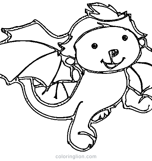 A chubby baby dragon with tiny wings Coloring Page