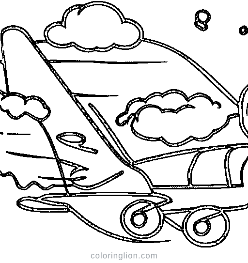 A seaplane Coloring Page