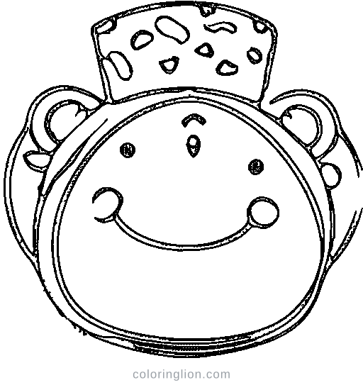 A smiling hamburger Coloring Page