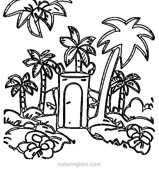 A palm tree Coloring Page