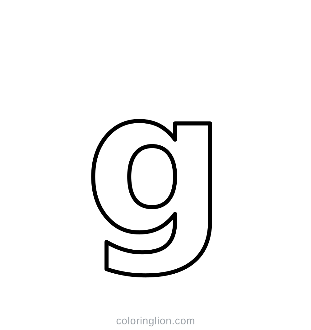 소문자 g 색칠 도안