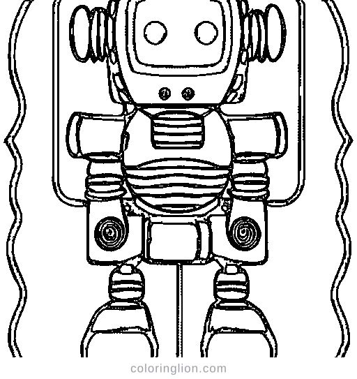Wheelie Robot Coloring Page