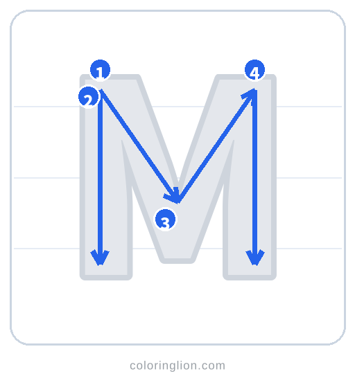 Trace Letter M