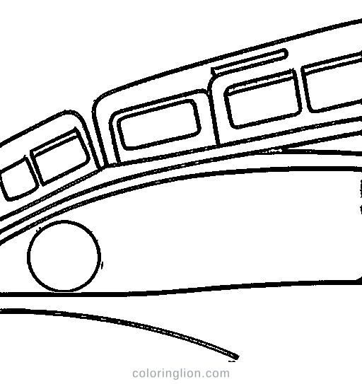 A colorful toy train Coloring Page