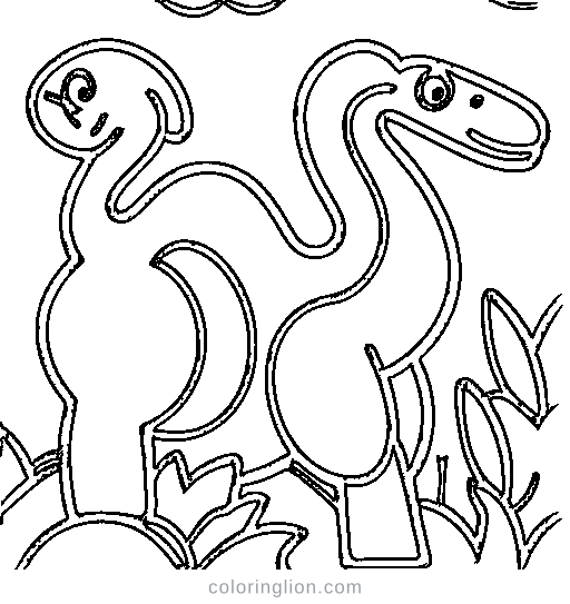 Long-neck Dino Coloring Page