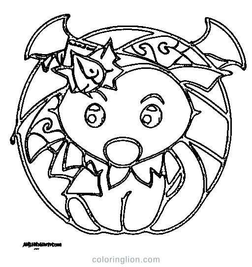 Dragon curled up Coloring Page