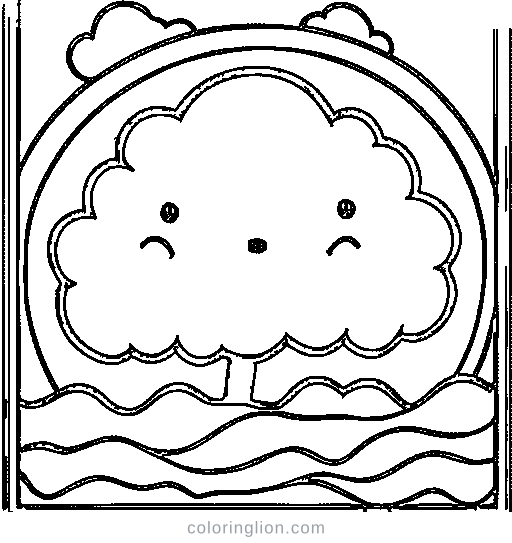 A rainbow Coloring Page