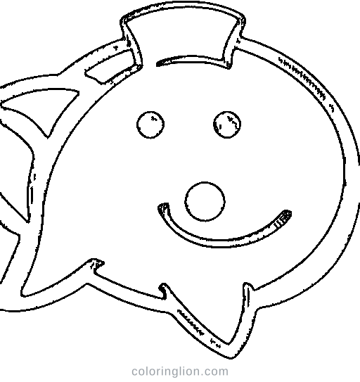 A smiling dolphin Coloring Page