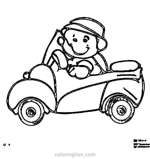 A rally car Coloring Page