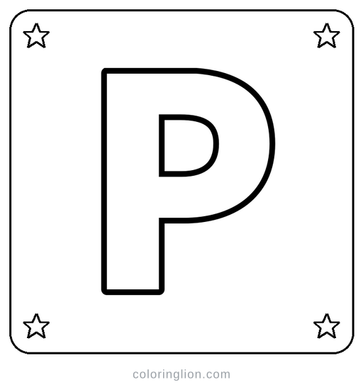 Letter P Coloring Page