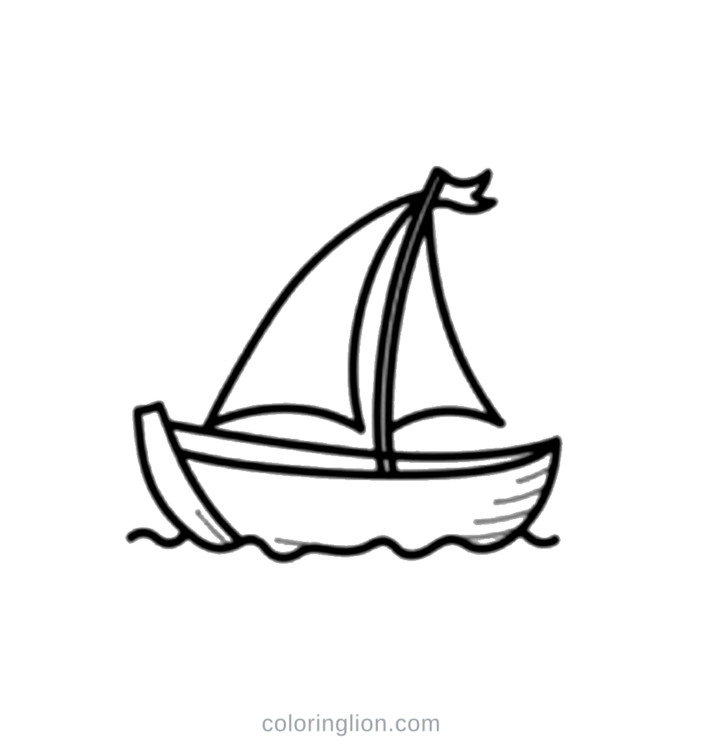 Sailboat Coloring Page