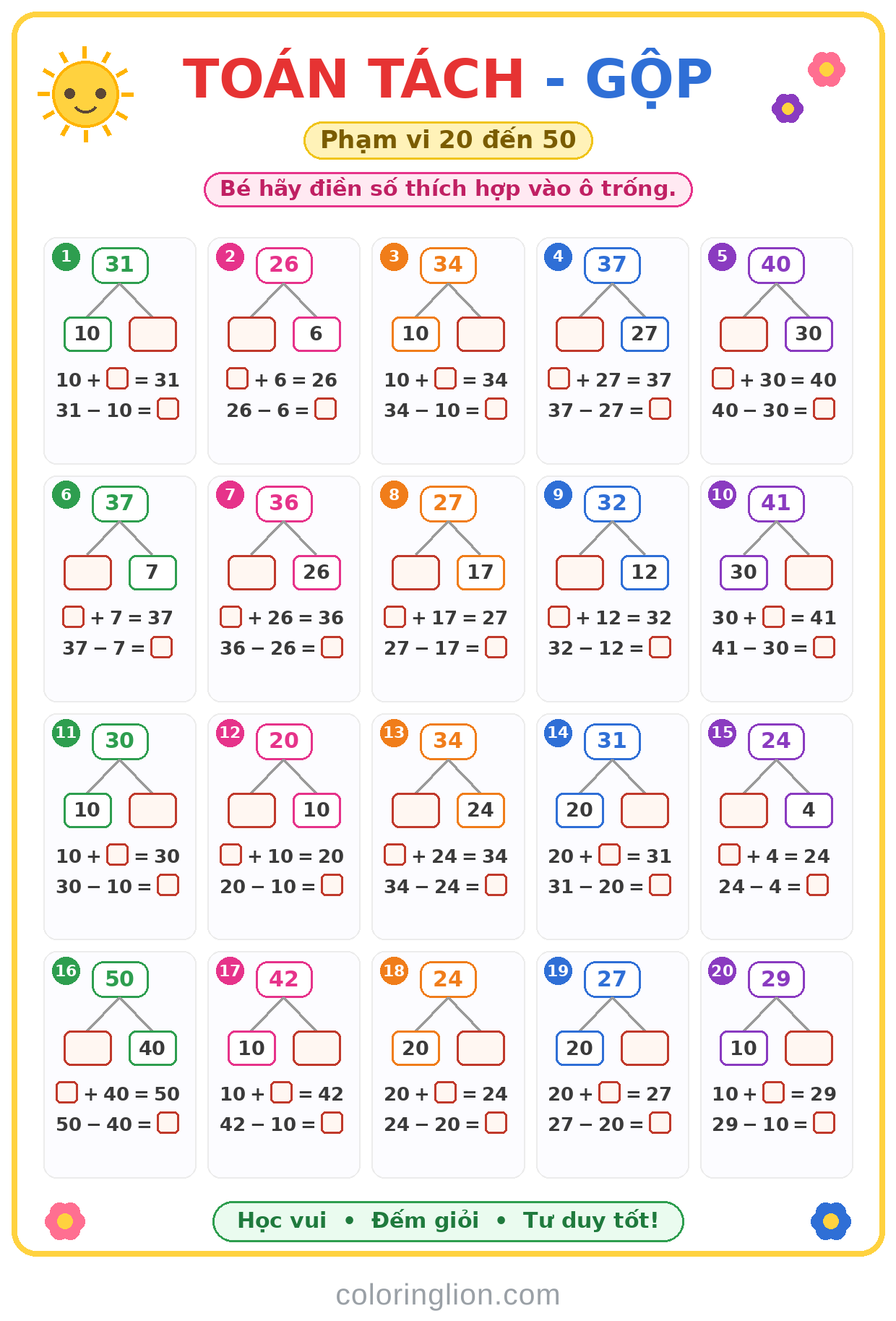 Tách – Gộp số 23